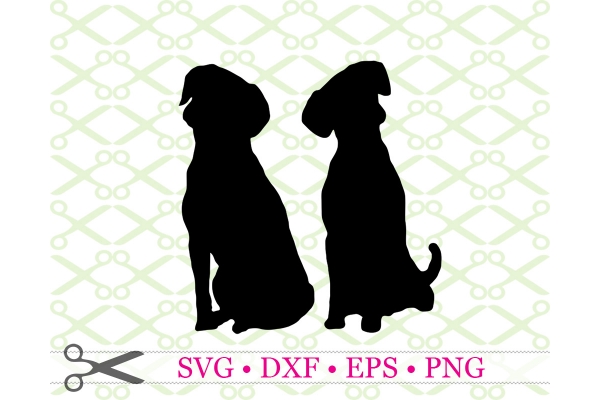 SILHOUETTE OF TWO DOGS