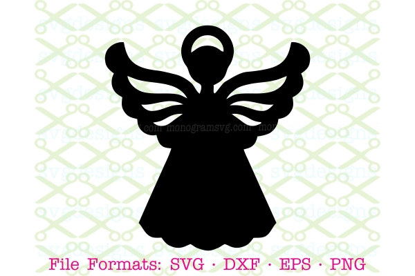 ANGEL STENCIL SVG FILE, ANGEL SILHOUETTE