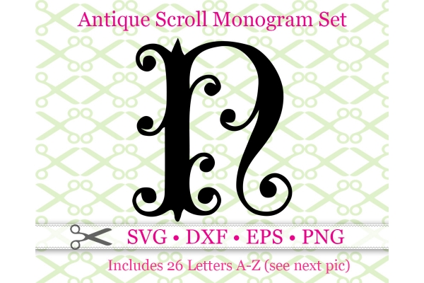 ANTIQUE SCROLL MONOGRAM SVG FONT