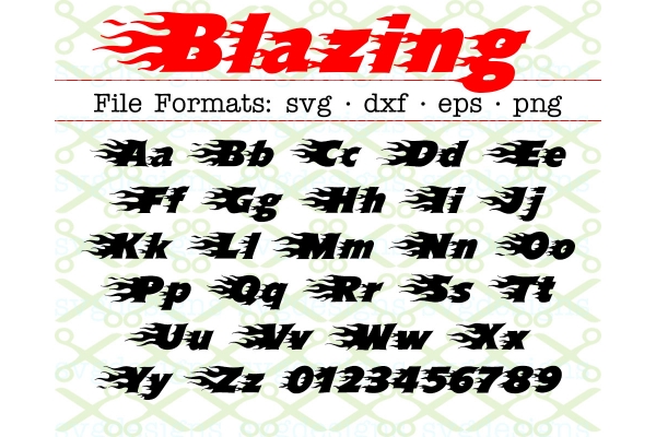 BLAZING FONT SVG