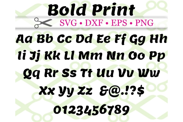 BOLD PRINT SVG FONT