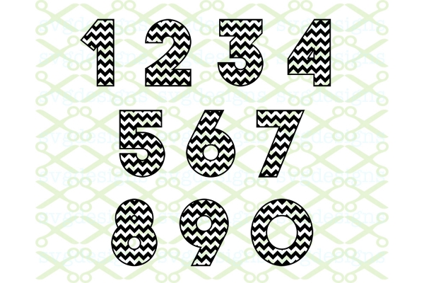 CHEVRON NUMBERS SVG SET