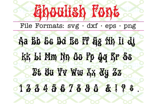 GHOULISH HALLOWEEN SVG FONT