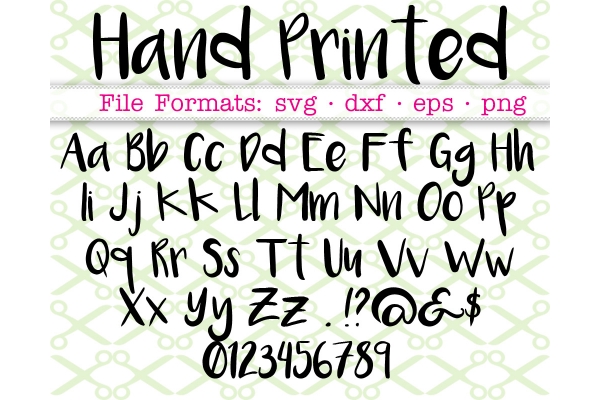 HAND PRINTED SVG FONT