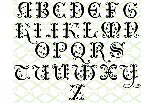 ANTIQUE SCROLL MONOGRAM SVG FONT