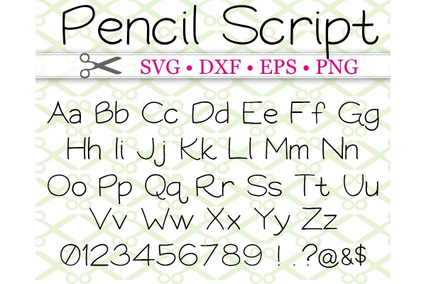 PENCIL SCRIPT SVG FONT