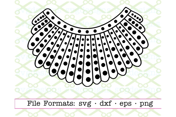 RBG Collar, Lace Collar SVG FILE