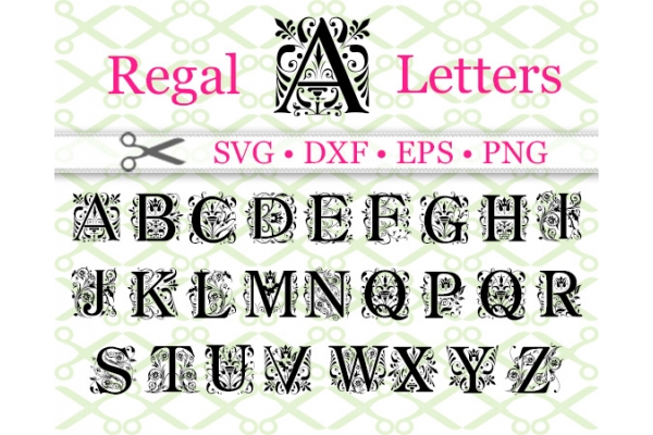 REGAL FONT MONOGRAM SET