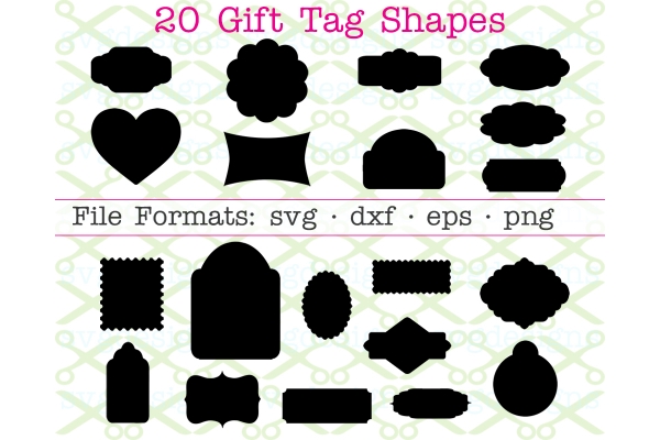 20 GIFT TAG SVG SHAPES