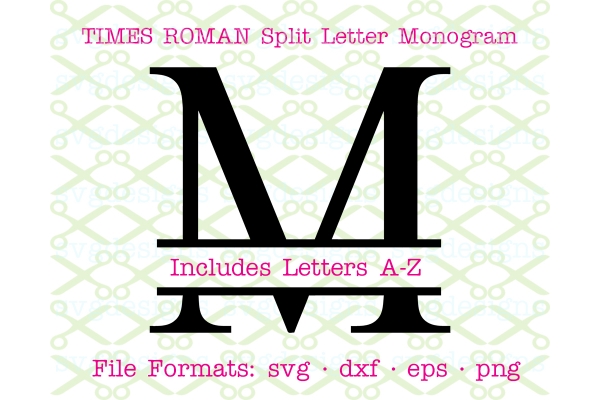 TIMES NEW ROMAN SPLIT LETTER MONOGRAM