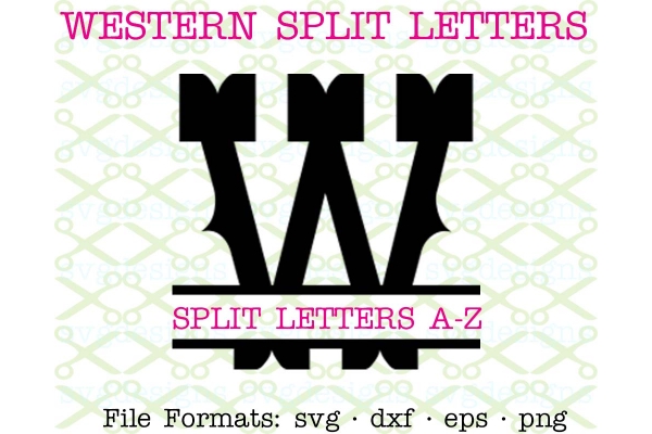 WESTERN SPLIT LETTER MONOGRAM