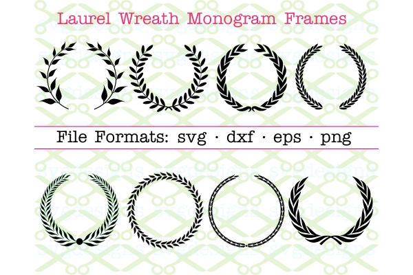 LAUREL WREATH MONOGRAM FRAMES