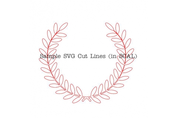 LAUREL WREATH MONOGRAM FRAME SVG