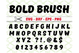 BOLD BRUSH SVG FONT