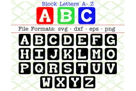BABY BLOCKS SVG FONT LETTERS