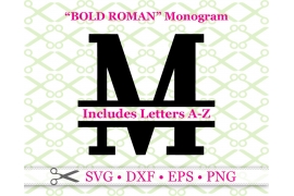 BOLD ROMAN SPLIT LETTER MONOGRAM