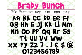 BRADY BUNCH FONT SVG FILES