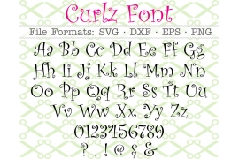 CURLZ FONT SVG FILES