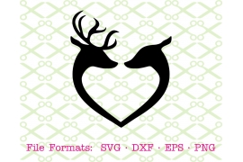 DEER BUCK & DOE SVG FILE Deer Couple SVG