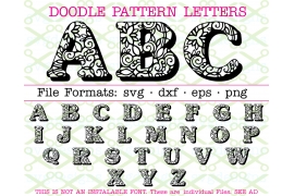 DOODLE PATTERN HAND DRAWN LETTERS SVG FONT