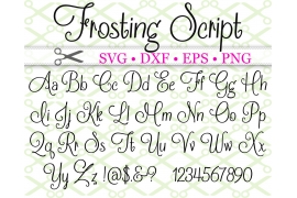 FROSTING SCRIPT FONT SVG FILES