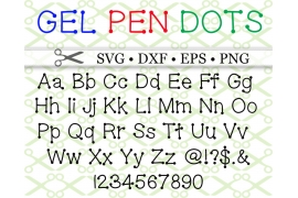 GEL PEN DOTS FONT SVG FILES