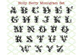 HOLLY MONOGRAM SVG FILES - Monogram SVG