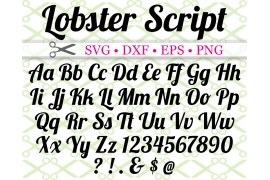 LOBSTER SCRIPT FONT SVG FILES