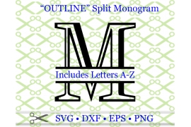 OUTLINE ROMAN SPLIT LETTER MONOGRAM