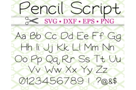 PENCIL SCRIPT SVG FONT