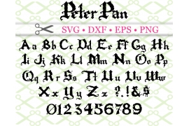 PETER PAN FONT SVG FILES