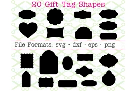 20 GIFT TAG SVG SHAPES