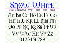 SNOW WHITE FONT SVG FILES