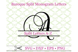 BAROQUE SPLIT LETTER MONOGRAM