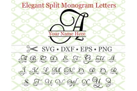 ELEGANT SPLIT MONOGRAM SET