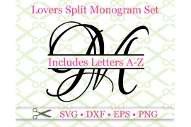 LOVERS SPLIT LETTER MONOGRAM SET