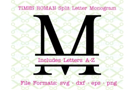 TIMES NEW ROMAN SPLIT LETTER MONOGRAM