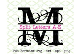 FLOURISH SPLIT LETTER MONOGRAM SET