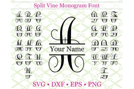 VINE SVG STYLE SPLIT LETTER SET