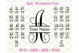 Fancy Grapevines Split Letter Set