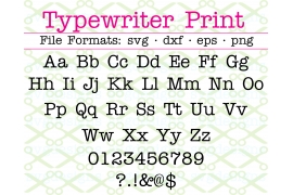 TYPEWRITER PRINT SVG FONT