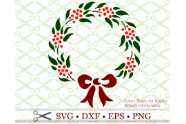 CHRISTMAS WREATH STENCIL SVG FILE