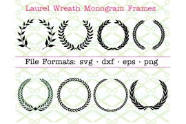 LAUREL WREATH MONOGRAM FRAMES