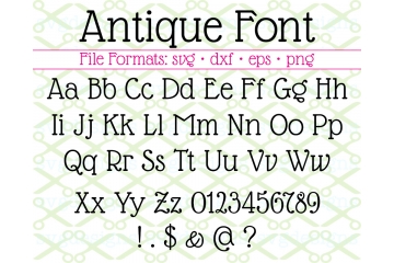 ANTIQUE FONT SVG