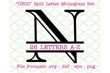 DECO SPLIT MONOGRAM SET