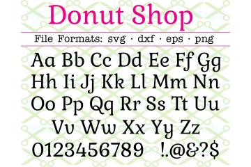 DONUT SHOP FONT SVG