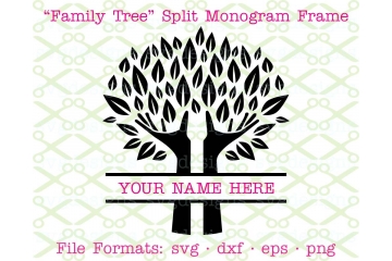 FAMILY TREE SVG SPLIT FRAME
