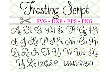 FROSTING SCRIPT FONT SVG FILES