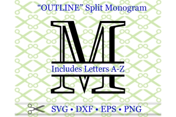 OUTLINE ROMAN SPLIT LETTER MONOGRAM