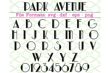 PARK AVENUE FONT SVG FILE